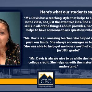 CECCS’ Christina Davis is recognized during TestOut’s Teacher Appreciation 2022