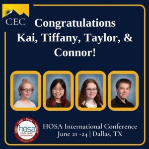 Student Spotlight: CEC Parker HOSA Team Competes at International Competition This Summer!