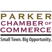 Parker Chamber of Commerce Logo. Small Town. Big Opportunity.