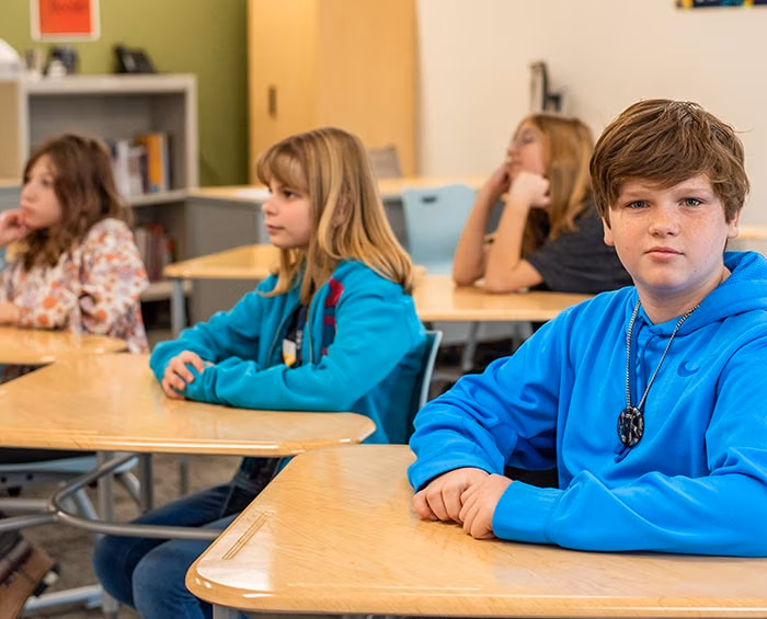 CEC Windsor students learning in the classroom.