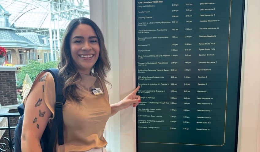 Alejandra Juarez, CEC Aurora Academic Dean at the ACTE CareerTech Vision Conference.