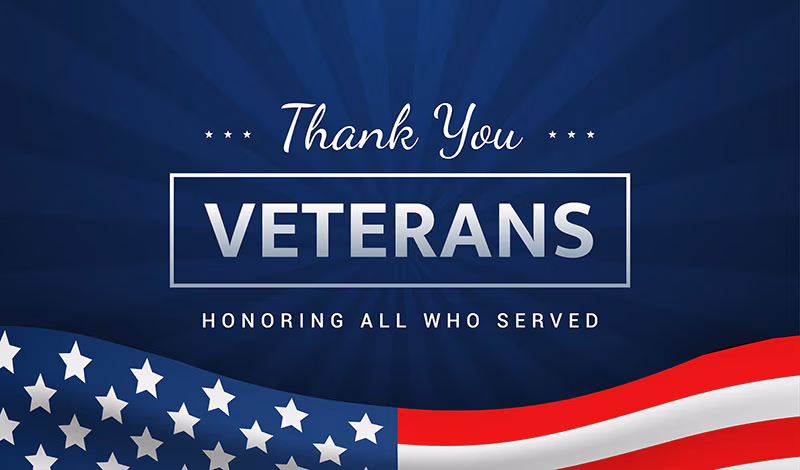 Thank you Veterans, Honoring all who served.