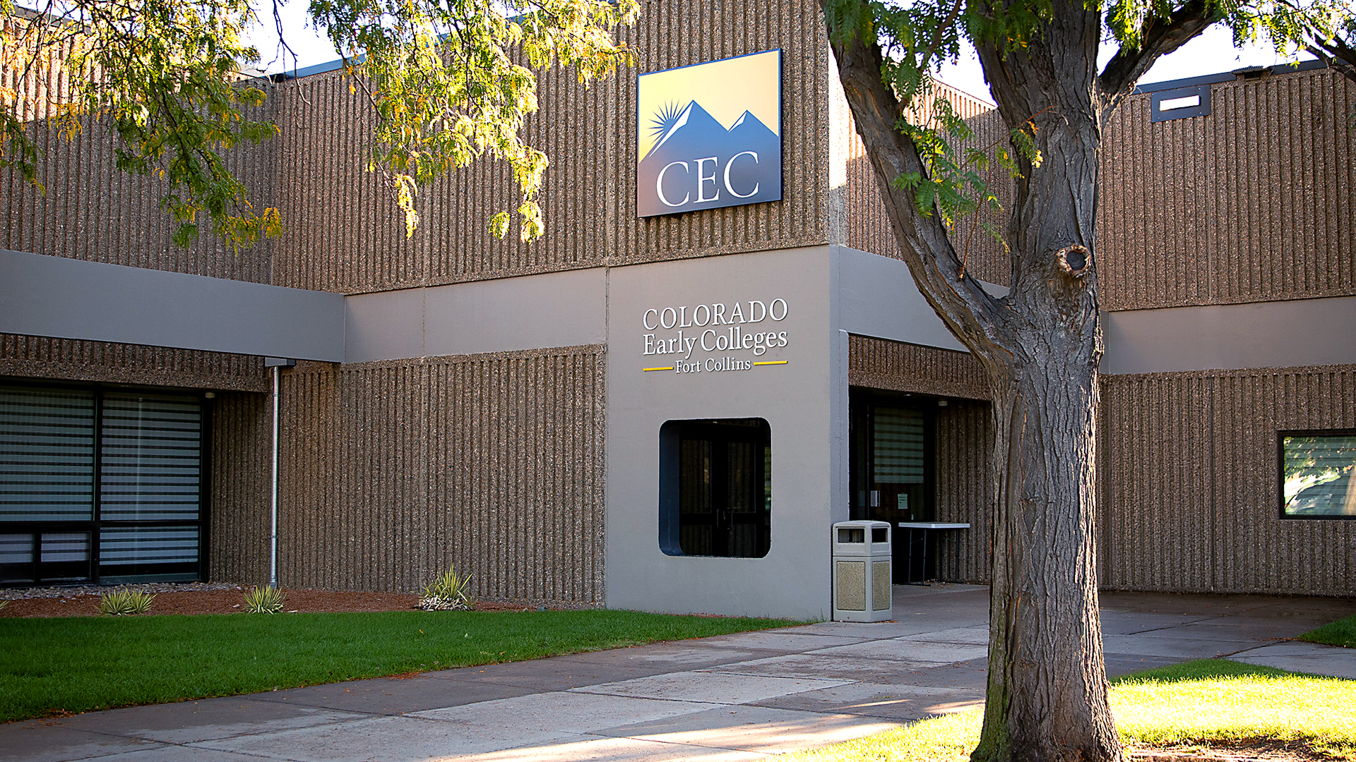 Front of CEC Fort Collins High School building.